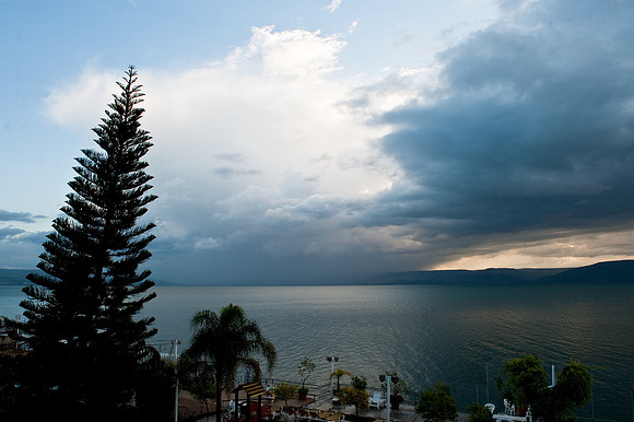 Approaching rain, Sea of Galilee
